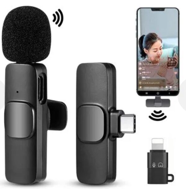 MICRÓFONO INALÁMBRICO RECARGABLE TIPO C-K8 -D