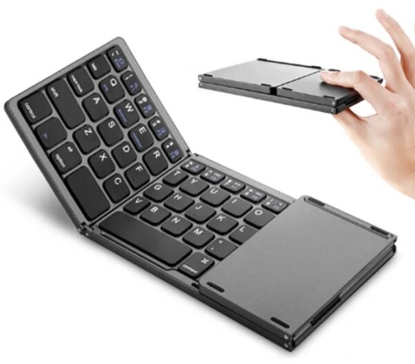 MINI TECLADO INALÁMBRICO PLEGABLE BLUETOOTH TOUCH PAD -D
