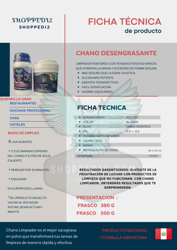 DESENGRASANTE CHANO 500 ML-A - Imagen 5